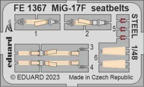 Eduard MiG-17F seatbelts STEEL 1/48 AMMO 1:48 (FE1367)