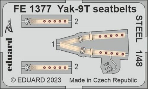 Eduard Yak-9T seatbelts STEEL 1/48 ZVEZDA 1:48 (FE1377)