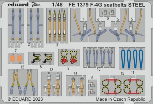 Eduard F-4G seatbelts STEEL 1/48 MENG 1:48 (FE1379)