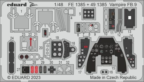 Eduard Vampire FB.9 1/48 AIRFIX 1/48 (FE1385)