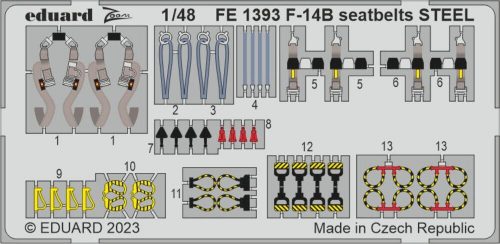 Eduard F-14B seatbelts STEEL 1/48 GREAT WALL HOBBY 1/48 (FE1393)