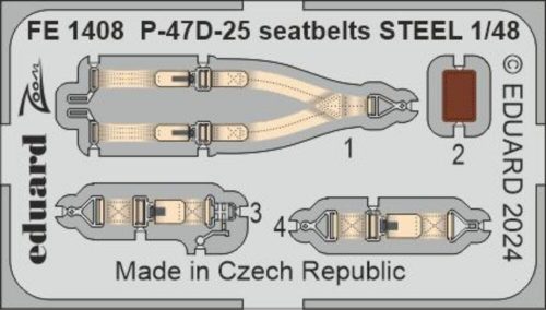 Eduard P-47D-25 seatbelts STEEL (FE1408)