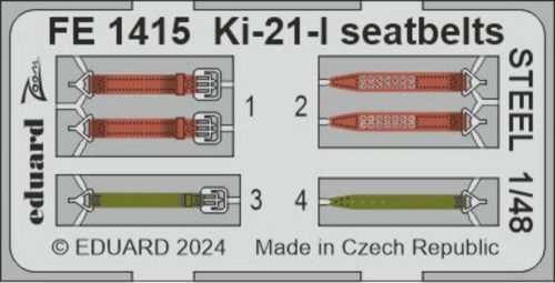 Eduard Ki-21-I seatbelts STEEL ICM 1:48 (FE1415)