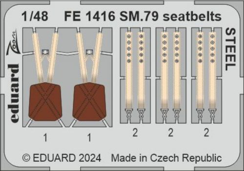 Eduard SM.79 seatbelts STEEL EDUARD 1:48 (FE1416)