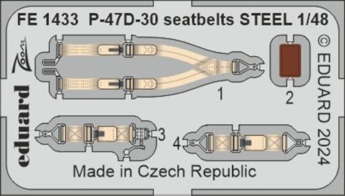 Eduard P-47D-30 seatbelts STEEL MINIART 1:48 (FE1433)