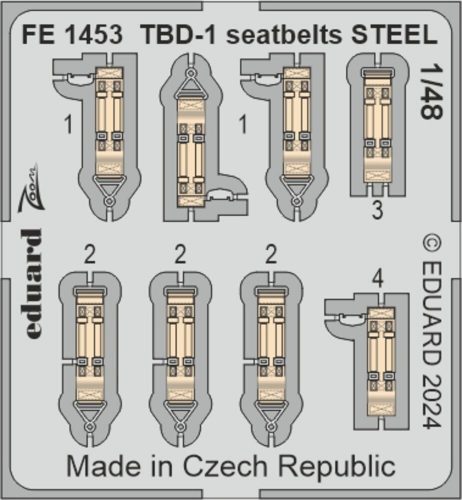 Eduard TBD-1 seatbelts STEEL HOBBY BOSS 1:48 (FE1453)