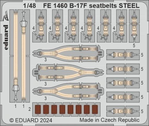 Eduard B-17F seatbelts STEEL 1:48 (FE1460)