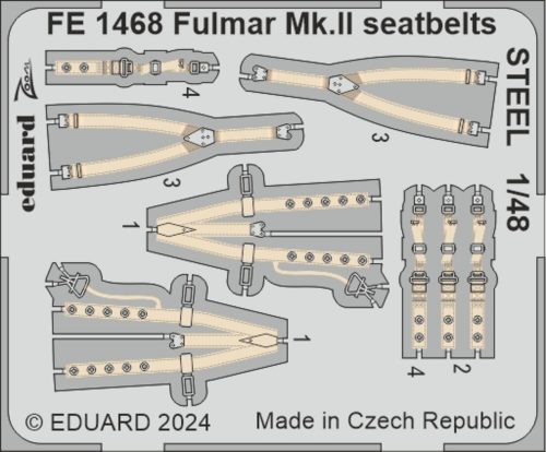 Eduard Fulmar Mk.II seatbelts STEEL 1:48 (FE1468)