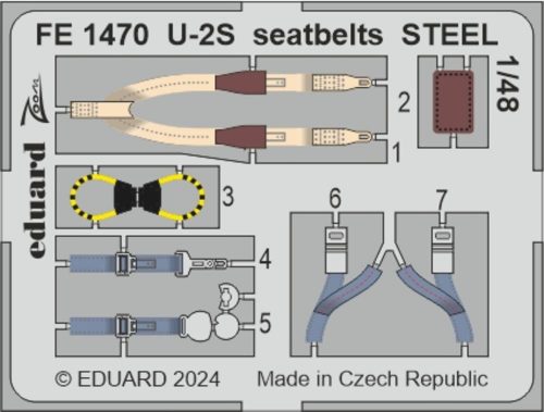 Eduard U-2S seatbelts STEEL 1:48 (FE1470)