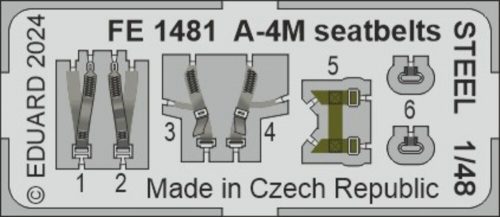 Eduard A-4M seatbelts STEEL MAGIC FACTORY 1:48 (FE1481)