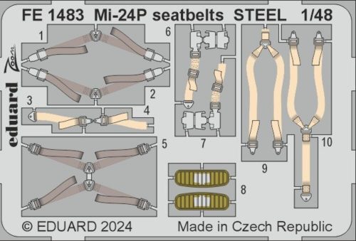 Eduard Mi-24P seatbelts STEEL 1:48 (FE1483)