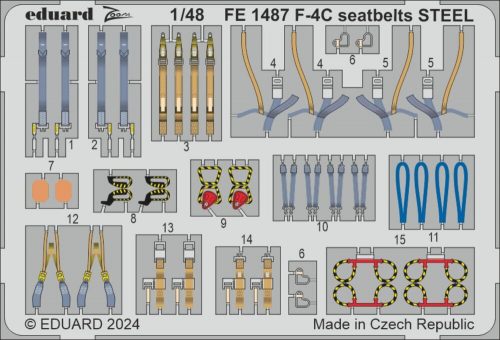 Eduard F-4C seatbelts STEEL 1:48 (FE1487)