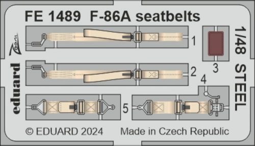 Eduard F-86A seatbelts STEEL CLEAR PROP 1:48 (FE1489)