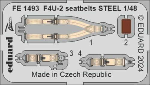 Eduard F4U-2 seatbelrs STEEL HOBBY BOSS 1:48 (FE1493)