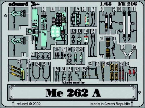 Eduard Me 262 A-2 1:48 (FE206)