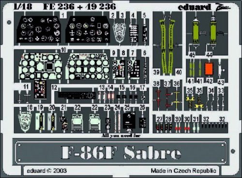 Eduard F-86F Sabre 1:48 (FE236)