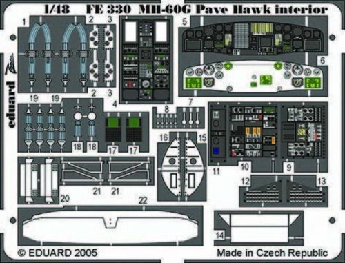 Eduard MH-60G Pave Hawk interior 1:48 (FE330)