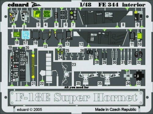 Eduard F-18E Super Hornet interior FE344 1:48 (FE344)