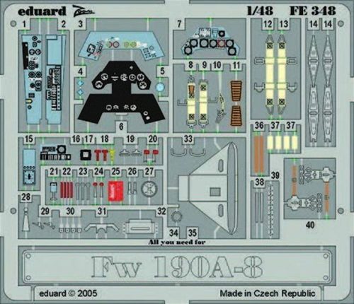 Eduard Fw 190A-8 für Tamiya-Bausatz 61095 1:48 (FE348)