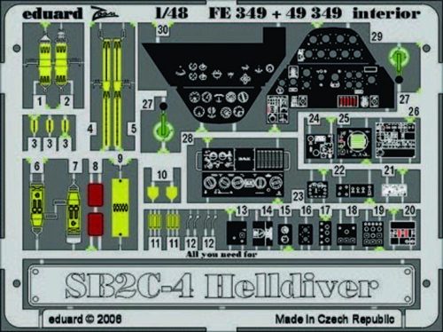 Eduard SB2C-4 Helldiver interior Für Revell-Monogram Bausatz 1:48 (FE349)