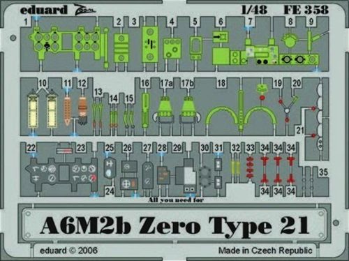 Eduard A6M2b Zero type 21 1:48 (FE358)