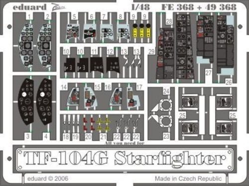 Eduard TF-104G Starfighter für Hasegawa Bausatz 1:48 (FE368)