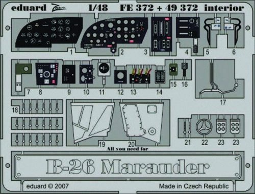 Eduard B-26 Marauder interior Revell/Monogram 1:48 (FE372)