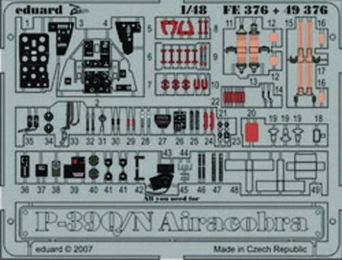 Eduard P-39Q/N Airacobra für Hasegawa-Bausatz 1:48 (FE376)