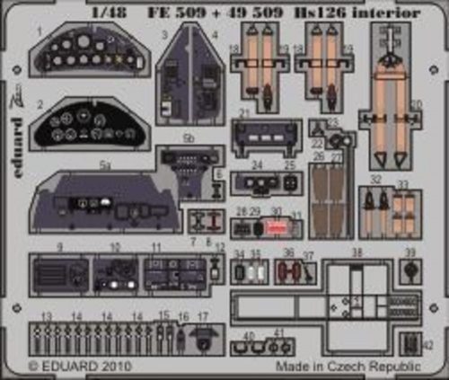 Eduard Hs 126 interior S.A. for ICM 1:48 (FE509)