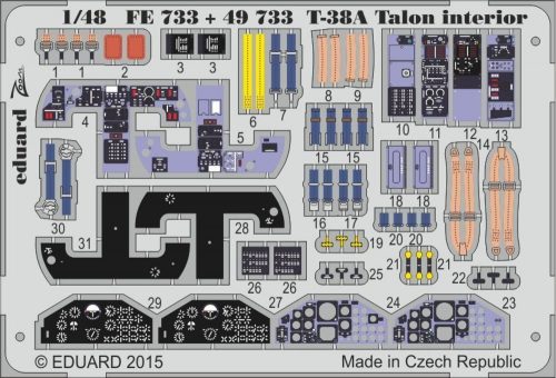 Eduard T-38A Talon interior for Wolfpack 1:48 (FE733)