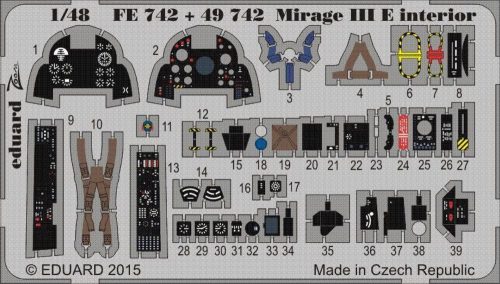 Eduard Mirage III E interior for Kinetic 1:48 (FE742)