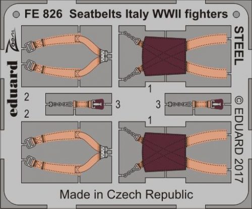 Eduard Seatbelts Italy WWII fighters STEEL 1:48 (FE826)