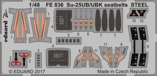 Eduard Su-25UB/UBK seatbelts STEEL for SMER 1:48 (FE836)