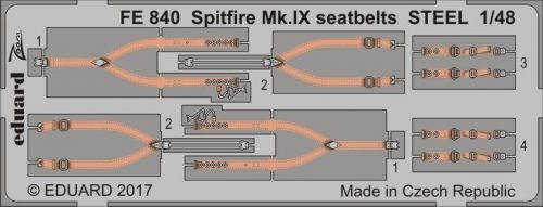 Eduard Spitfire Mk.IX seatbelts STEEL f.Eduard 1:48 (FE840)