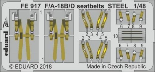 Eduard F/A-18B/D seatbelts STEEL f.Kinetic 1:48 (FE917)