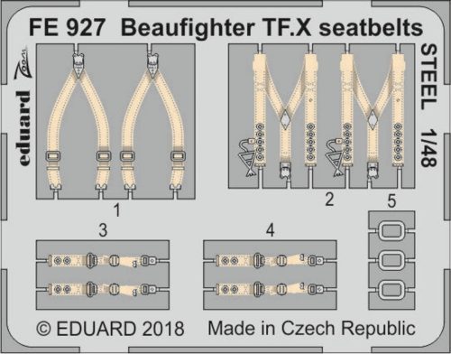 Eduard Beaufighter TF.X seatbelts STEEL f.Revell 1:48 (FE927)