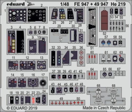 Eduard He 219 for Tamiya 1:48 (FE947)