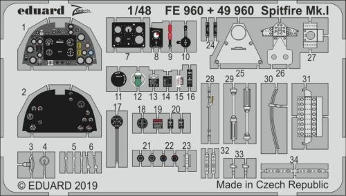 Eduard Spitfire Mk.I for Tamiya 1:48 (FE960)