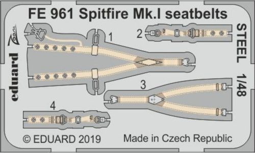 Eduard Spitfire Mk.I seatbelts STEEL f. Tamiya 1:48 (FE961)