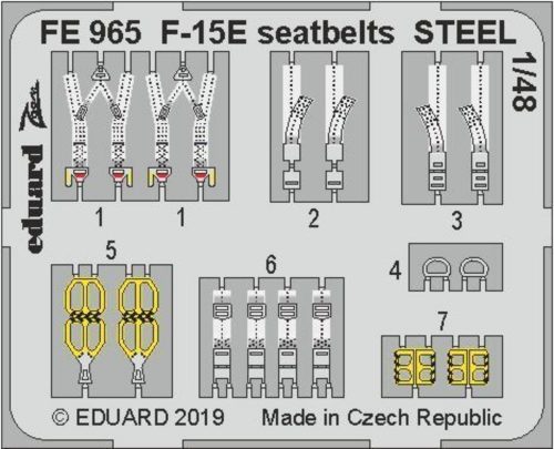 Eduard F-15E seatbelts STEEL f.Great Wall Hobby 1:48 (FE965)