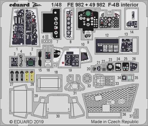 Eduard F-4B interior for Academy 1:48 (FE982)