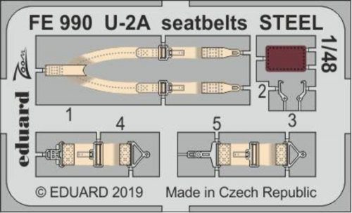 Eduard U-2A seatbelts STEEL for AFV Club 1:48 (FE990)