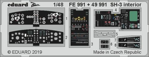 Eduard SH-3 interior for Hasegawa 1:48 (FE991)