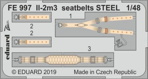 Eduard II-2m3 seatbelts STEEL for Tamiya 1:48 (FE997)