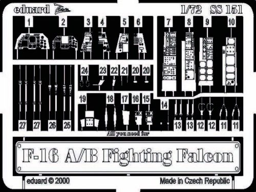 Eduard F-16 A/B Fighting Falcon 1:72 (SS151)