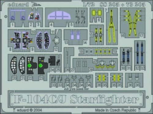 Eduard F-104C/J Starfighter für Hasegawa Bausatz 1:72 (SS205)