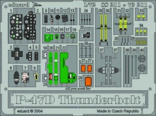 Eduard P-47D-30 Thunderbolt 1:72 (SS211)