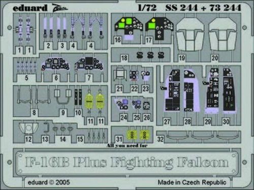 Eduard F-16B Plus Fighting Falcon SS244 1:72 (SS244)