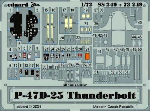 Eduard P-47D-25 Thunderbolt 1:72 (SS249)