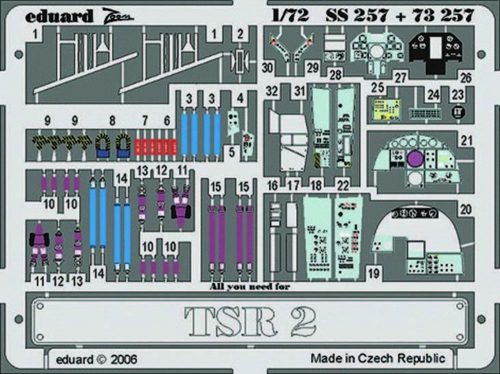 Eduard TSR 2 Für Airfix Bausatz 1:72 (SS257)